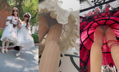 大神尾隨偷拍美女裙底風光 極品蘿莉塔學妹逛街白色絲襪蕾絲騷內氣質身材極品大蘿莉優美的身姿穿了肉絲騷內